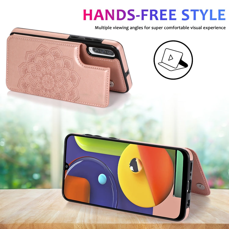Custodia portafoglio PU TPU con mandala per Samsung Galaxy A90