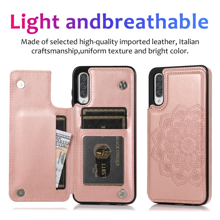 Custodia portafoglio PU TPU con mandala per Samsung Galaxy A90