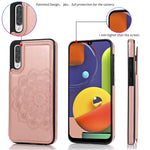 Custodia portafoglio PU TPU con mandala per Samsung Galaxy A90