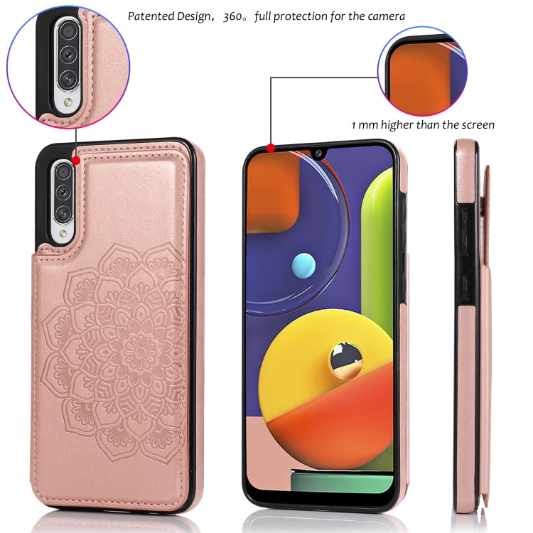Custodia portafoglio PU TPU con mandala per Samsung Galaxy A90