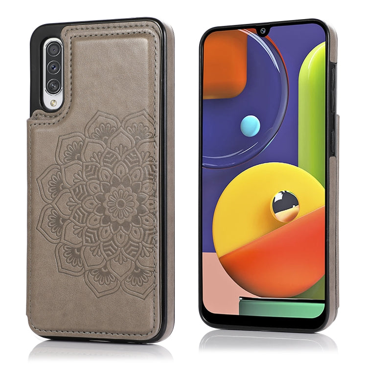 Custodia portafoglio PU TPU con mandala per Samsung Galaxy A90