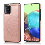 Custodia portafoglio PU TPU con mandala per Samsung Galaxy A90