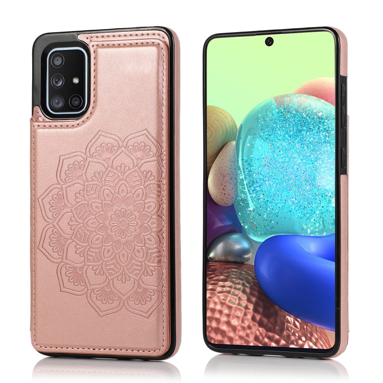 Custodia portafoglio PU TPU con mandala per Samsung Galaxy A90