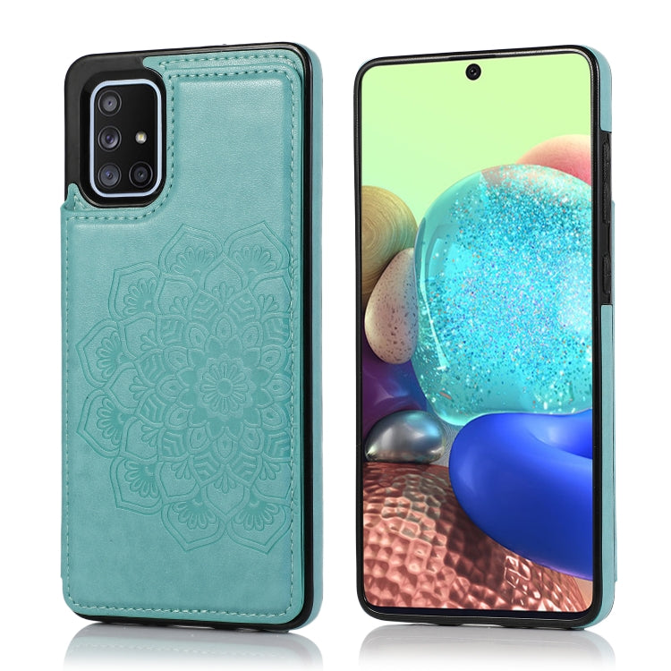 Custodia portafoglio PU TPU con mandala per Samsung Galaxy A90
