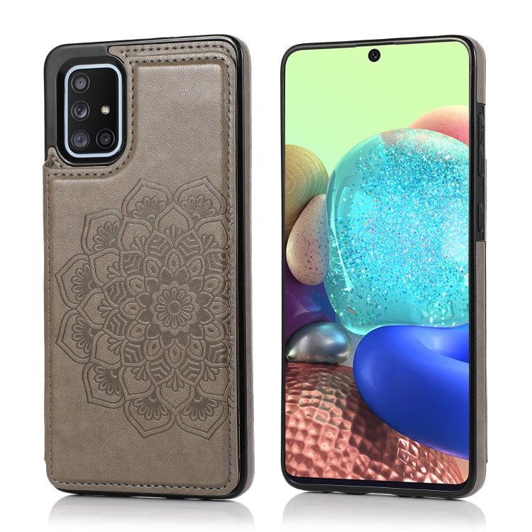 Custodia portafoglio PU TPU con mandala per Samsung Galaxy A90