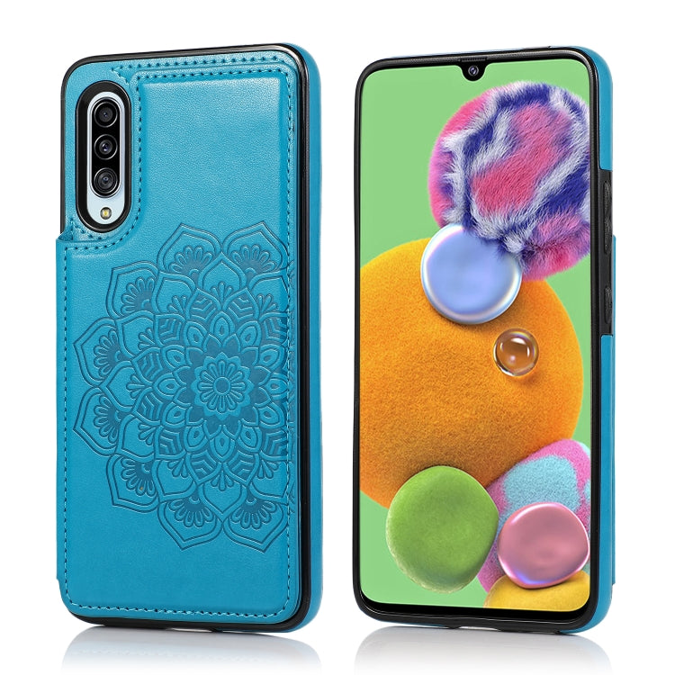 Custodia portafoglio PU TPU con mandala per Samsung Galaxy A90