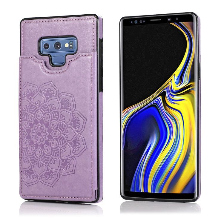 Custodia portafoglio PU TPU con mandala per Samsung Galaxy A90