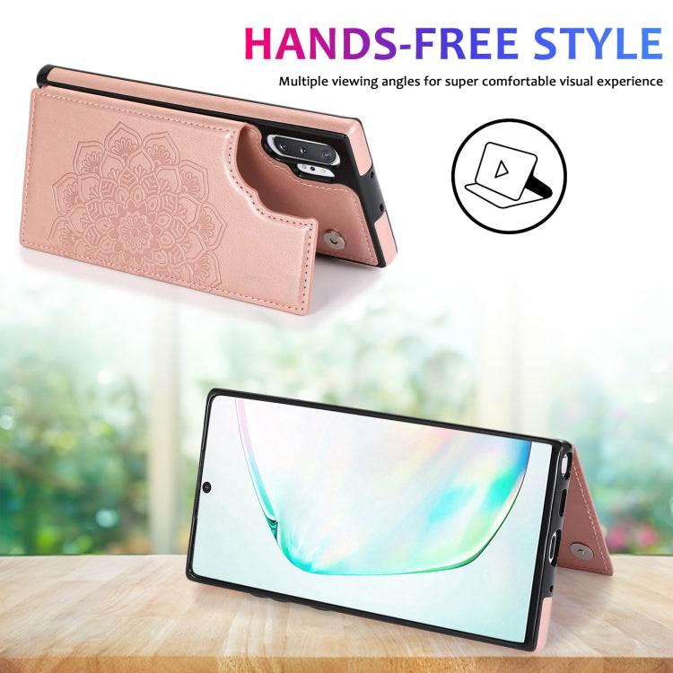 Custodia portafoglio PU TPU Mandala per Samsung Galaxy Note10+