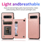 Custodia portafoglio PU TPU con slot carte Galaxy S10+