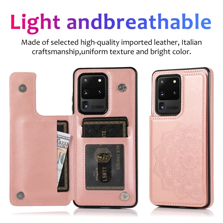Custodia portafoglio PU TPU Mandala per Galaxy S20 Ultra