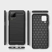 Custodia TPU fibra di carbonio per Samsung Galaxy A12