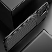 Custodia TPU con trama fibra di carbonio per Samsung Galaxy A12