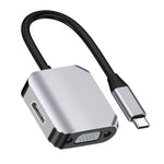 Adattatore USB-C a HDMI + VGA 2 in 1 HW-6002