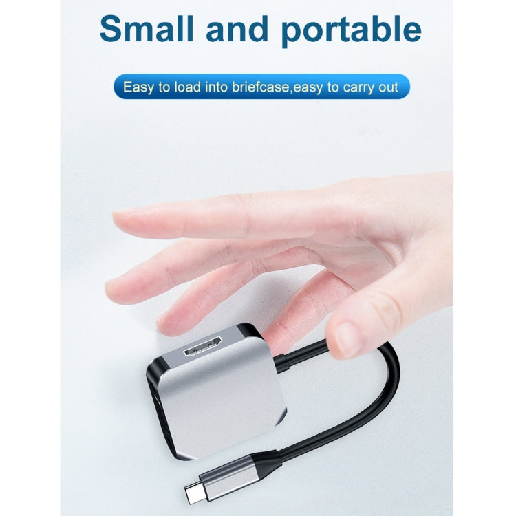 Adattatore USB-C a HDMI + VGA 2 in 1 HW-6002