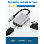 Adattatore USB-C a HDMI PD USB 3.0 3 in 1 HW-6003