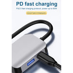 Adattatore USB-C a HDMI PD USB 3.0 3 in 1 HW-6003