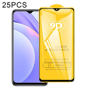 25 pellicole in vetro temperato a schermo intero con colla piena 9D, For Xiaomi Redmi Note 9 4G (25 PCS), For Xiaomi Redmi Note 9 5G (25 PCS), For Xiaomi Redmi Note 9 Pro 5G (25 PCS)