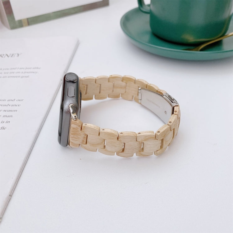 Cinturino in tessuto di perline di legno per Apple Watch Series 6 e SE e 5 e 4 40 mm / 3 e 2 e 1 38 mm, For Apple Watch Series 8&7 41mm / SE 2&6&SE&5&4 40mm / 3&2&1 38mm, For Apple Watch Series 7 41mm / 6 & SE & 5 & 4 40mm / 3 & 2 & 1 38mm