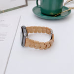Cinturino in tessuto di perline di legno per Apple Watch Series 6 e SE e 5 e 4 40 mm / 3 e 2 e 1 38 mm, For Apple Watch Series 8&7 41mm / SE 2&6&SE&5&4 40mm / 3&2&1 38mm, For Apple Watch Series 7 41mm / 6 & SE & 5 & 4 40mm / 3 & 2 & 1 38mm