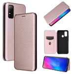 Struttura in fibra di carbonio Flip orizzontale magnetico Custodia in pelle TPU + PC + PU con slot per schede, For DOOGEE N30, For Fujitsu Arrows NX9 F-52A, For Motorola Moto G9 Power, For Oukitel WP5 / WP5 Pro, For LG K92 5G