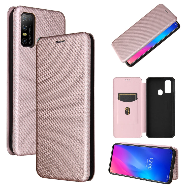 Struttura in fibra di carbonio Flip orizzontale magnetico Custodia in pelle TPU + PC + PU con slot per schede, For DOOGEE N30, For Fujitsu Arrows NX9 F-52A, For Motorola Moto G9 Power, For Oukitel WP5 / WP5 Pro, For LG K92 5G