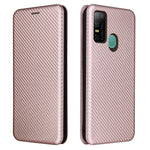 Struttura in fibra di carbonio Flip orizzontale magnetico Custodia in pelle TPU + PC + PU con slot per schede, For DOOGEE N30, For Fujitsu Arrows NX9 F-52A, For Motorola Moto G9 Power, For Oukitel WP5 / WP5 Pro, For LG K92 5G
