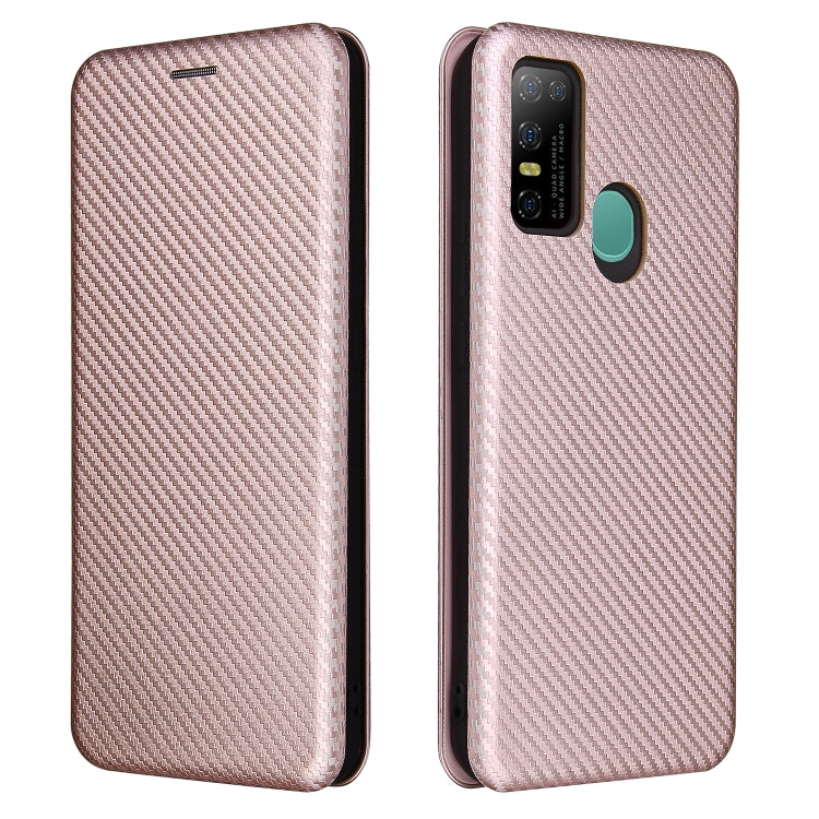Struttura in fibra di carbonio Flip orizzontale magnetico Custodia in pelle TPU + PC + PU con slot per schede, For DOOGEE N30, For Fujitsu Arrows NX9 F-52A, For Motorola Moto G9 Power, For Oukitel WP5 / WP5 Pro, For LG K92 5G