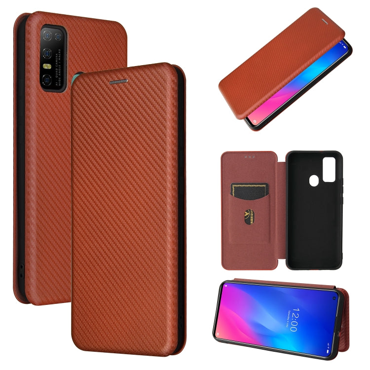 Struttura in fibra di carbonio Flip orizzontale magnetico Custodia in pelle TPU + PC + PU con slot per schede, For DOOGEE N30, For Fujitsu Arrows NX9 F-52A, For Motorola Moto G9 Power, For Oukitel WP5 / WP5 Pro, For LG K92 5G