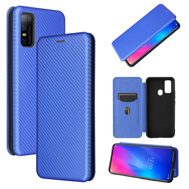 Struttura in fibra di carbonio Flip orizzontale magnetico Custodia in pelle TPU + PC + PU con slot per schede, For DOOGEE N30, For Fujitsu Arrows NX9 F-52A, For Motorola Moto G9 Power, For Oukitel WP5 / WP5 Pro, For LG K92 5G