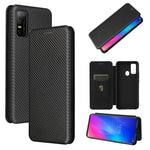 Struttura in fibra di carbonio Flip orizzontale magnetico Custodia in pelle TPU + PC + PU con slot per schede, For DOOGEE N30, For Fujitsu Arrows NX9 F-52A, For Motorola Moto G9 Power, For Oukitel WP5 / WP5 Pro, For LG K92 5G