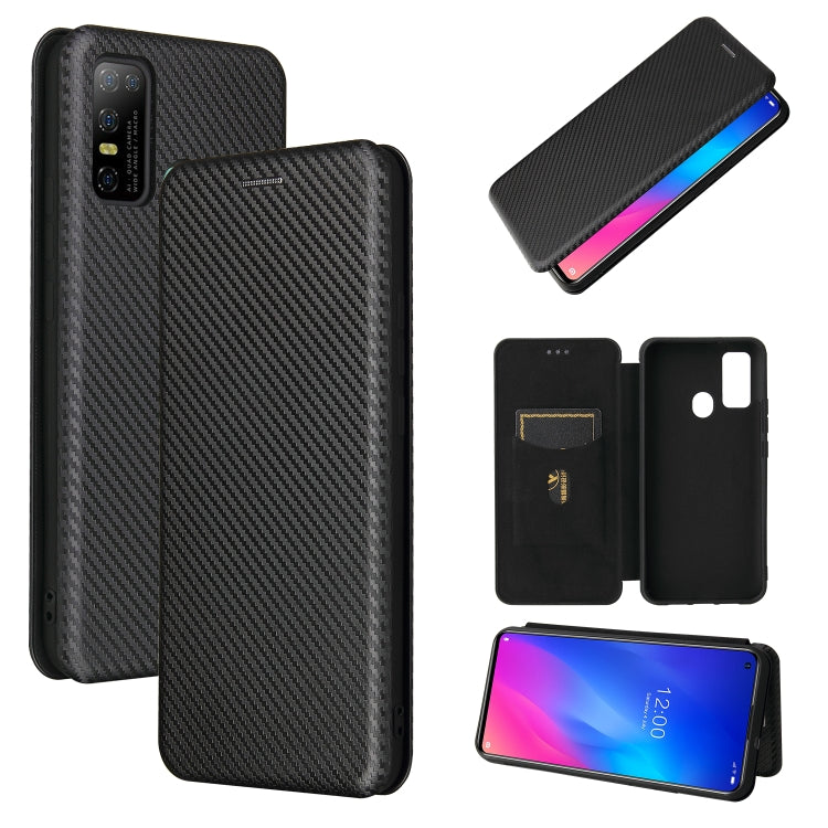Struttura in fibra di carbonio Flip orizzontale magnetico Custodia in pelle TPU + PC + PU con slot per schede, For DOOGEE N30, For Fujitsu Arrows NX9 F-52A, For Motorola Moto G9 Power, For Oukitel WP5 / WP5 Pro, For LG K92 5G