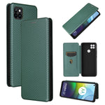 Struttura in fibra di carbonio Flip orizzontale magnetico Custodia in pelle TPU + PC + PU con slot per schede, For DOOGEE N30, For Fujitsu Arrows NX9 F-52A, For Motorola Moto G9 Power, For Oukitel WP5 / WP5 Pro, For LG K92 5G