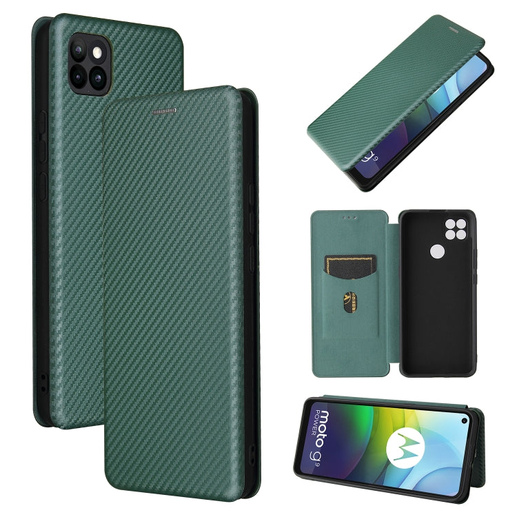Struttura in fibra di carbonio Flip orizzontale magnetico Custodia in pelle TPU + PC + PU con slot per schede, For DOOGEE N30, For Fujitsu Arrows NX9 F-52A, For Motorola Moto G9 Power, For Oukitel WP5 / WP5 Pro, For LG K92 5G