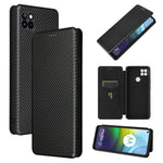 Struttura in fibra di carbonio Flip orizzontale magnetico Custodia in pelle TPU + PC + PU con slot per schede, For DOOGEE N30, For Fujitsu Arrows NX9 F-52A, For Motorola Moto G9 Power, For Oukitel WP5 / WP5 Pro, For LG K92 5G
