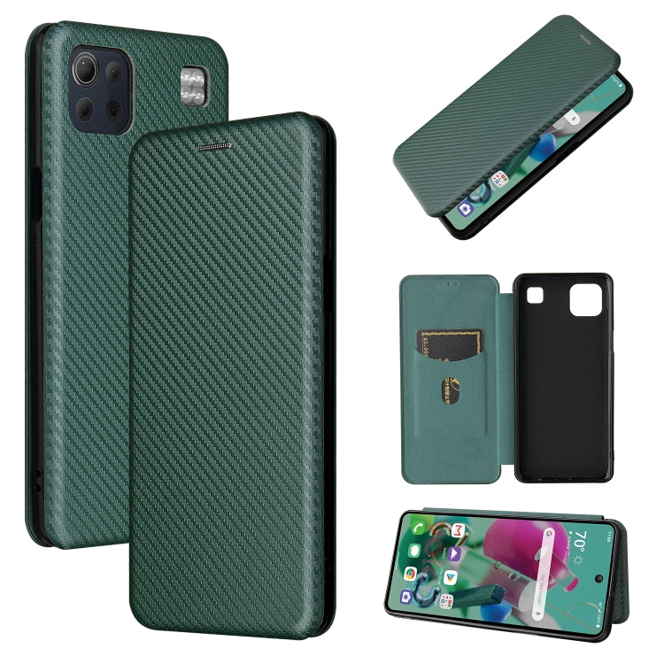 Struttura in fibra di carbonio Flip orizzontale magnetico Custodia in pelle TPU + PC + PU con slot per schede, For DOOGEE N30, For Fujitsu Arrows NX9 F-52A, For Motorola Moto G9 Power, For Oukitel WP5 / WP5 Pro, For LG K92 5G