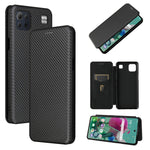 Struttura in fibra di carbonio Flip orizzontale magnetico Custodia in pelle TPU + PC + PU con slot per schede, For DOOGEE N30, For Fujitsu Arrows NX9 F-52A, For Motorola Moto G9 Power, For Oukitel WP5 / WP5 Pro, For LG K92 5G