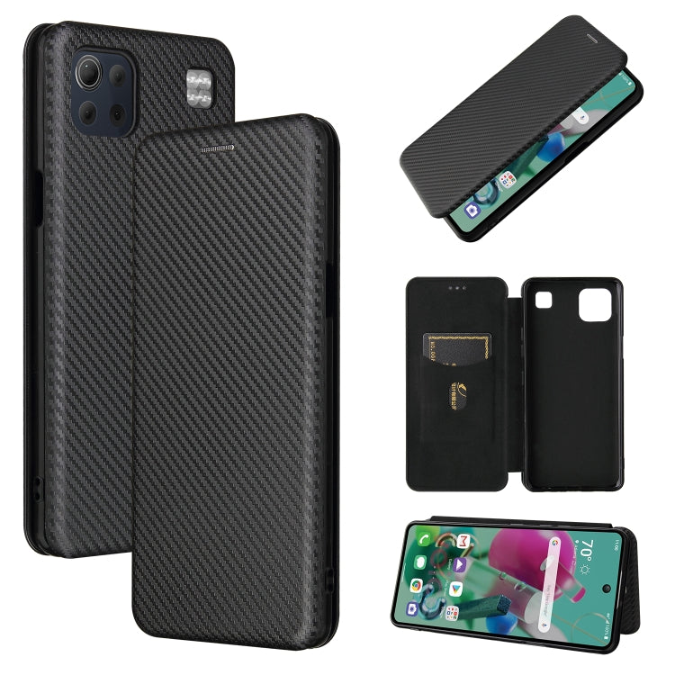 Struttura in fibra di carbonio Flip orizzontale magnetico Custodia in pelle TPU + PC + PU con slot per schede, For DOOGEE N30, For Fujitsu Arrows NX9 F-52A, For Motorola Moto G9 Power, For Oukitel WP5 / WP5 Pro, For LG K92 5G
