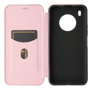 Struttura in fibra di carbonio Flip orizzontale magnetico Custodia in pelle TPU + PC + PU con slot per schede, For Huawei Y9a, For Huawei nova 8 SE, For Huawei Honor 10X Lite, For Samsung Galaxy A12 / M12