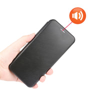 Struttura in fibra di carbonio Flip orizzontale magnetico Custodia in pelle TPU + PC + PU con slot per schede, For Huawei Y9a, For Huawei nova 8 SE, For Huawei Honor 10X Lite, For Samsung Galaxy A12 / M12