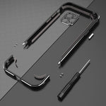 Custodia protettiva con montatura in metallo per iPhone 12 Pro
