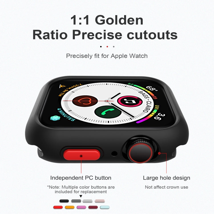 Custodia protettiva con cornice in silicone per Apple Watch Series 6 & SE & 5 & 4 44mm, For Apple Watch Series 6 / 5 / 4 / Watch SE 44mm
