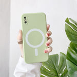 Custodia silicone liquido antiurto per iPhone X e XS