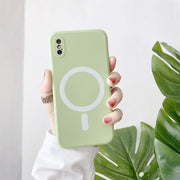 Custodia Magsafe antiurto in silicone liquido a copertura totale, For iPhone X / XS, For iPhone XR, For iPhone XS Max