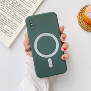 Custodia Magsafe antiurto in silicone liquido a copertura totale, For iPhone X / XS, For iPhone XR, For iPhone XS Max
