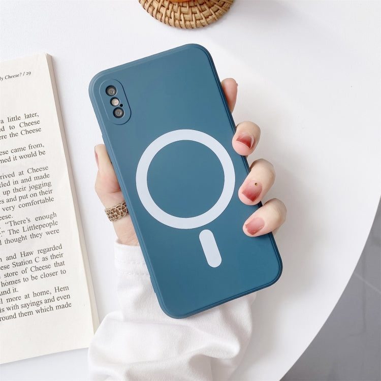 Custodia silicone liquido antiurto per iPhone X e XS