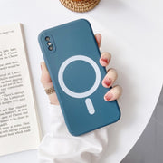 Custodia Magsafe antiurto in silicone liquido a copertura totale, For iPhone X / XS, For iPhone XR, For iPhone XS Max