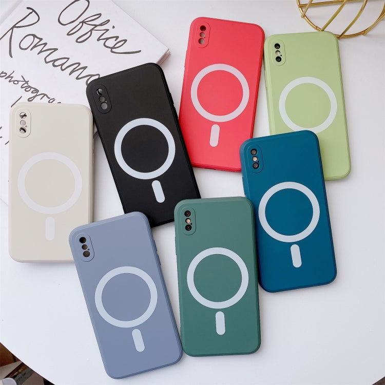 Custodia silicone liquido antiurto per iPhone X e XS