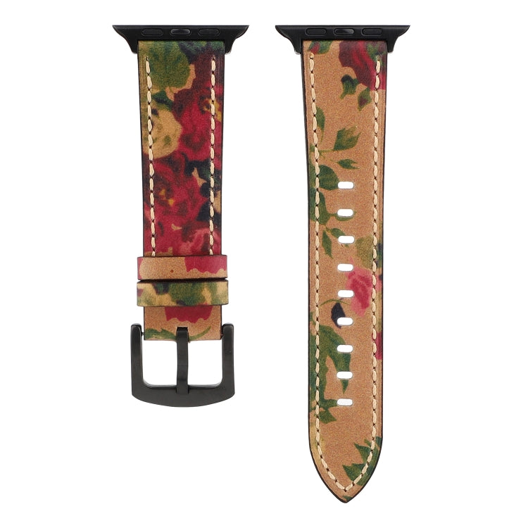 Cinturino in vera pelle di vacchetta retrò con strato di testa per Apple Watch Series 6 e SE e 5 e 4 44 mm / 3 e 2 e 1 42 mm, For Apple Watch Series 7 45mm / 6 & SE & 5 & 4 44mm / 3 & 2 & 1 42mm                                                          ...