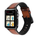 Cinturino in vera pelle di vacchetta retrò con strato di testa per Apple Watch Series 6 e SE e 5 e 4 44 mm / 3 e 2 e 1 42 mm, For Apple Watch Series 7 45mm / 6 & SE & 5 & 4 44mm / 3 & 2 & 1 42mm                                                          ...