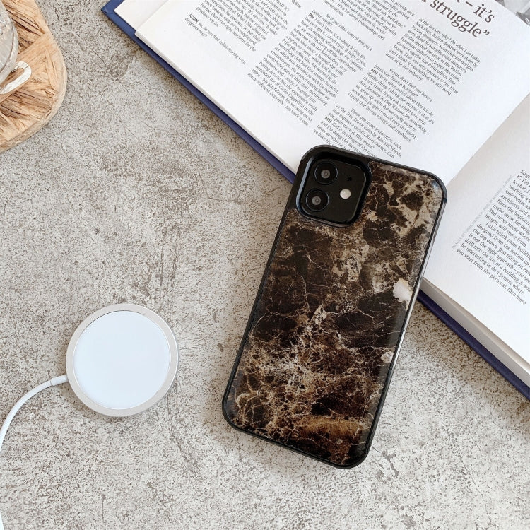 Custodia TPU antiurto con motivo marmo per iPhone 12 Pro Max